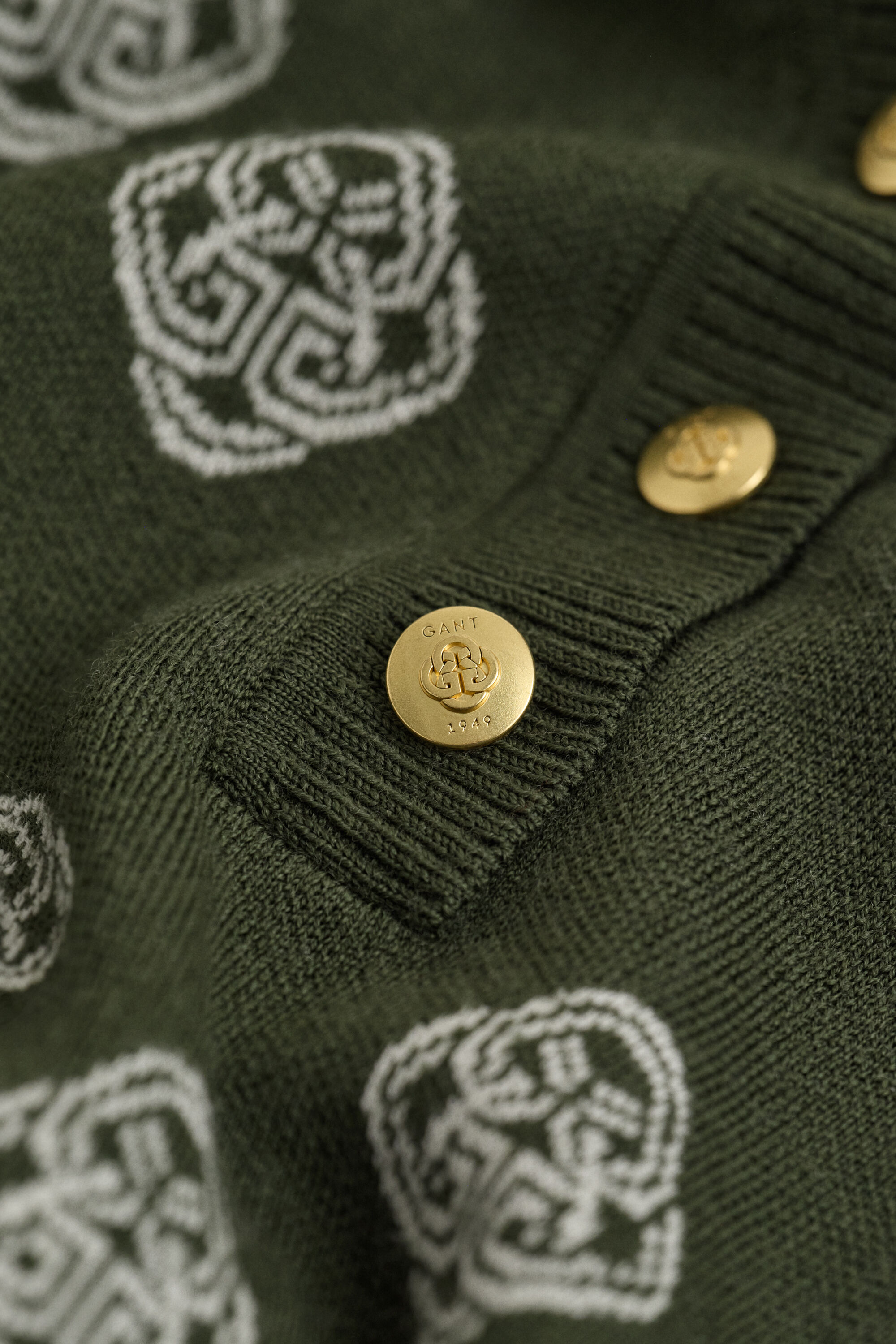 Gestricktes Monogram Polokleid