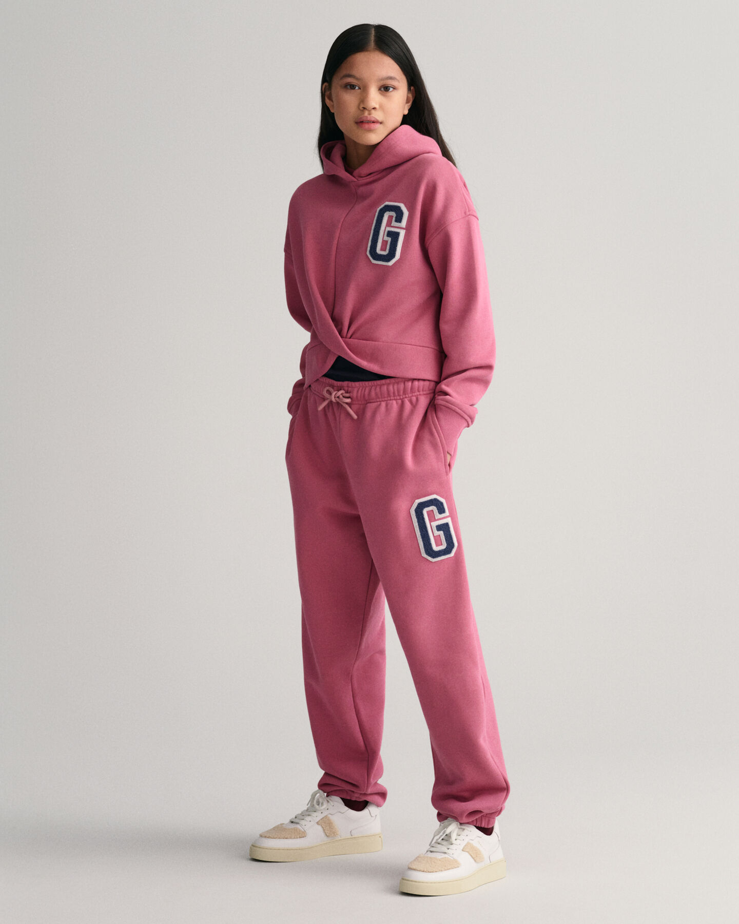 Teen Girls Hoodie mit gedrehtem Detail