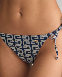 G Patterned Bikinihose mit Bindebändern