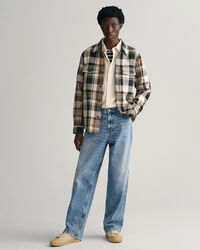 Hemdjacke aus schwerem Twill mit Karomuster