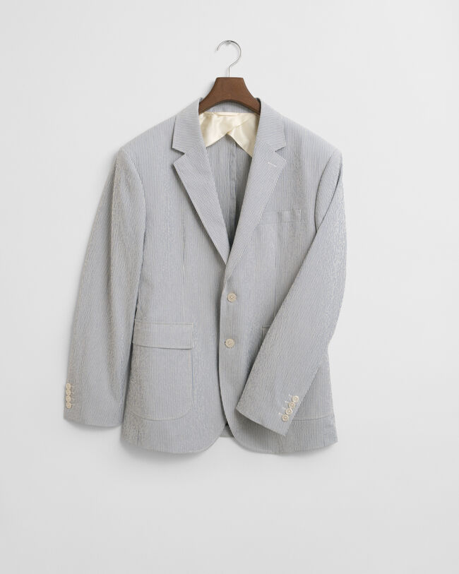 Slim Fit Seersucker Anzugsakko