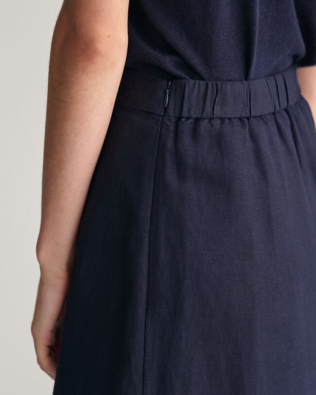 Midirock aus Leinenmischung