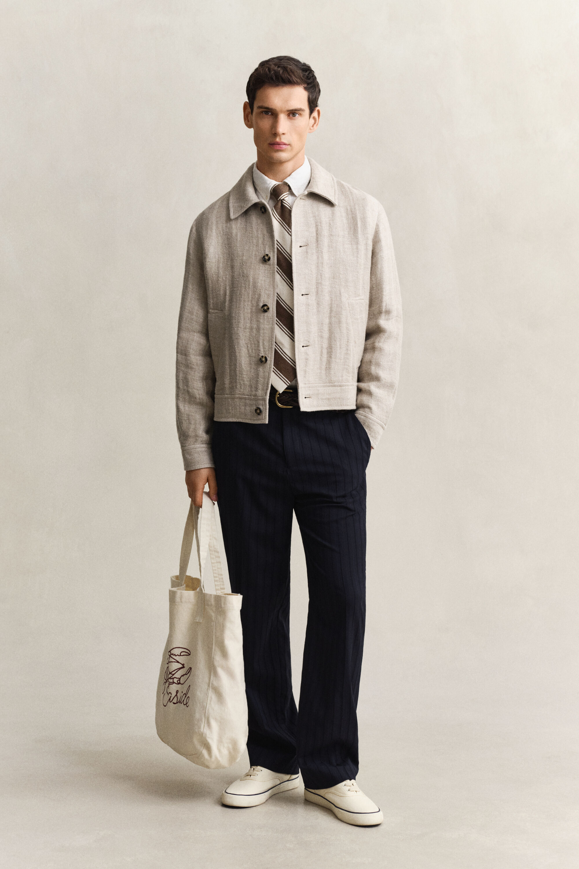 Veste en lin délavé