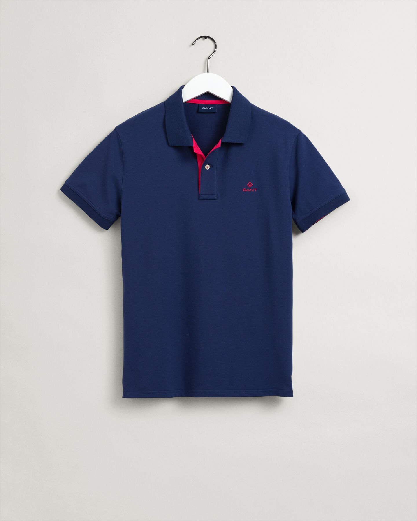 Piqué Rugger Poloshirt mit Kontrastkragen