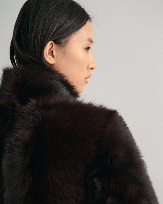Langer Shearling-Mantel