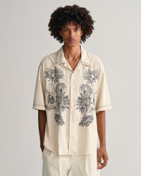 Oversized Kurzarmhemd mit Stickerei
