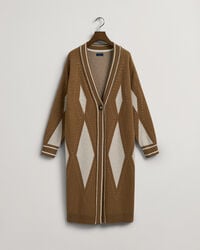 Argyle Longstrickjacke