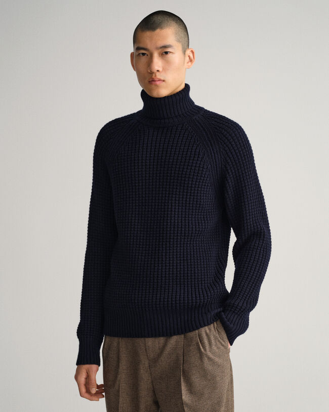 Textured Rollkragenpullover