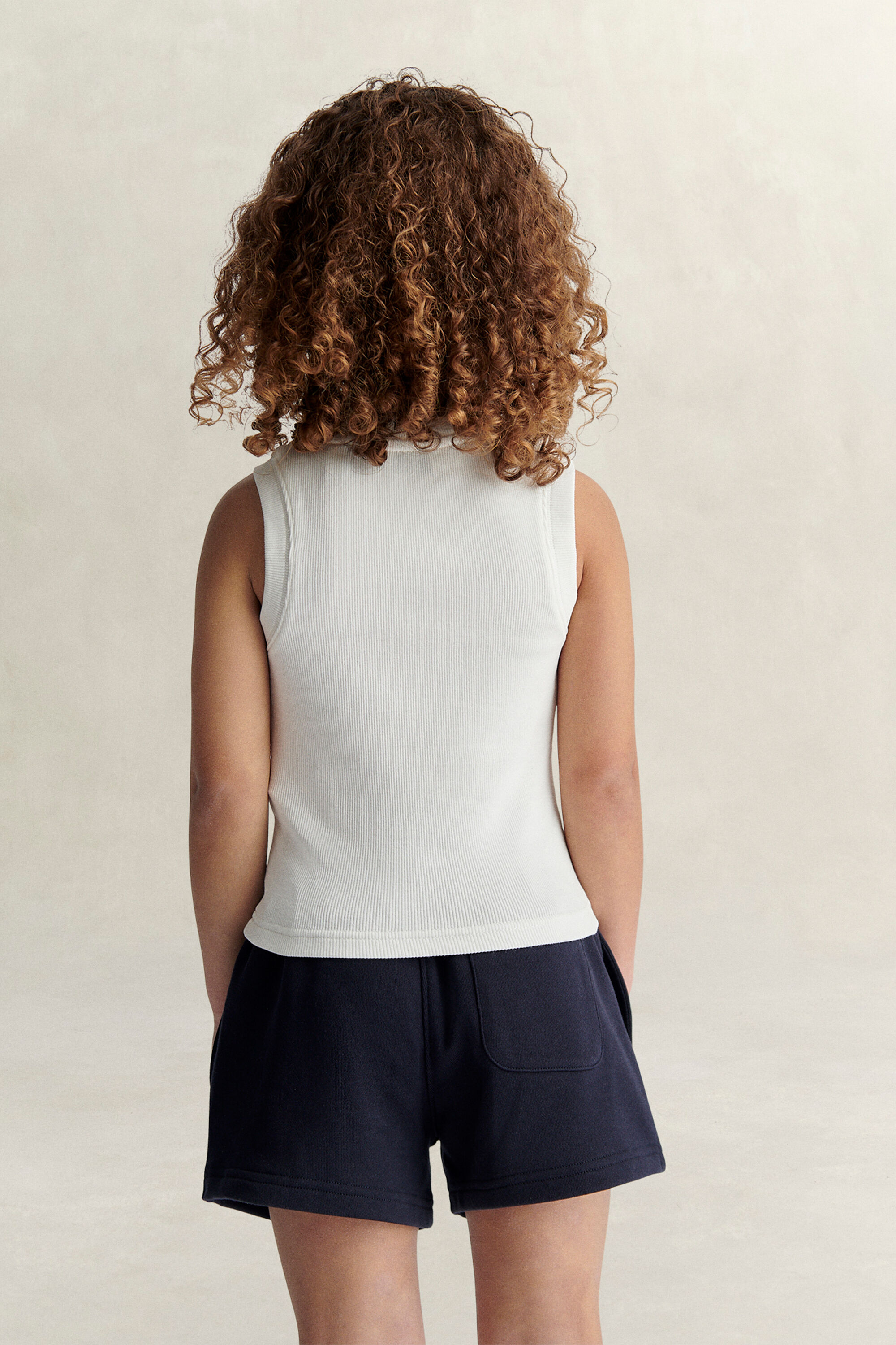 Girls Geripptes Logo Tanktop
