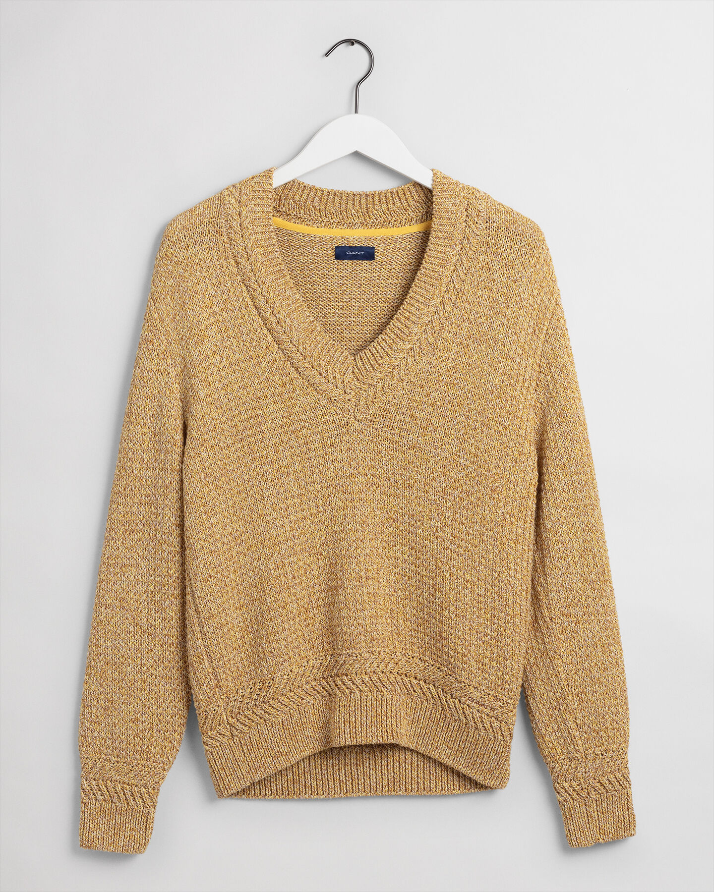 Twisted Color V-Neck Pullover