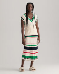 Gestreifte Rippstrickweste