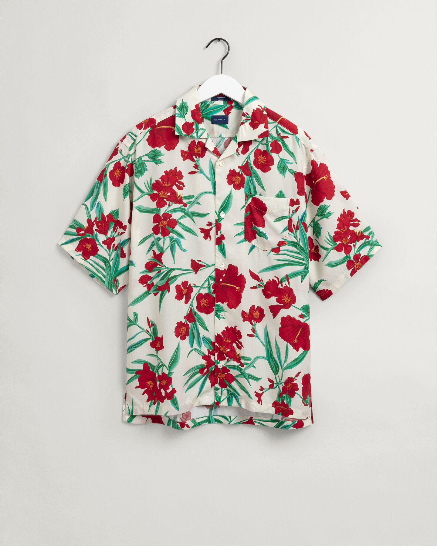 Pure Prep Relaxed Fit Kurzarm-Hemd aus Lyocell mit Blumenprint