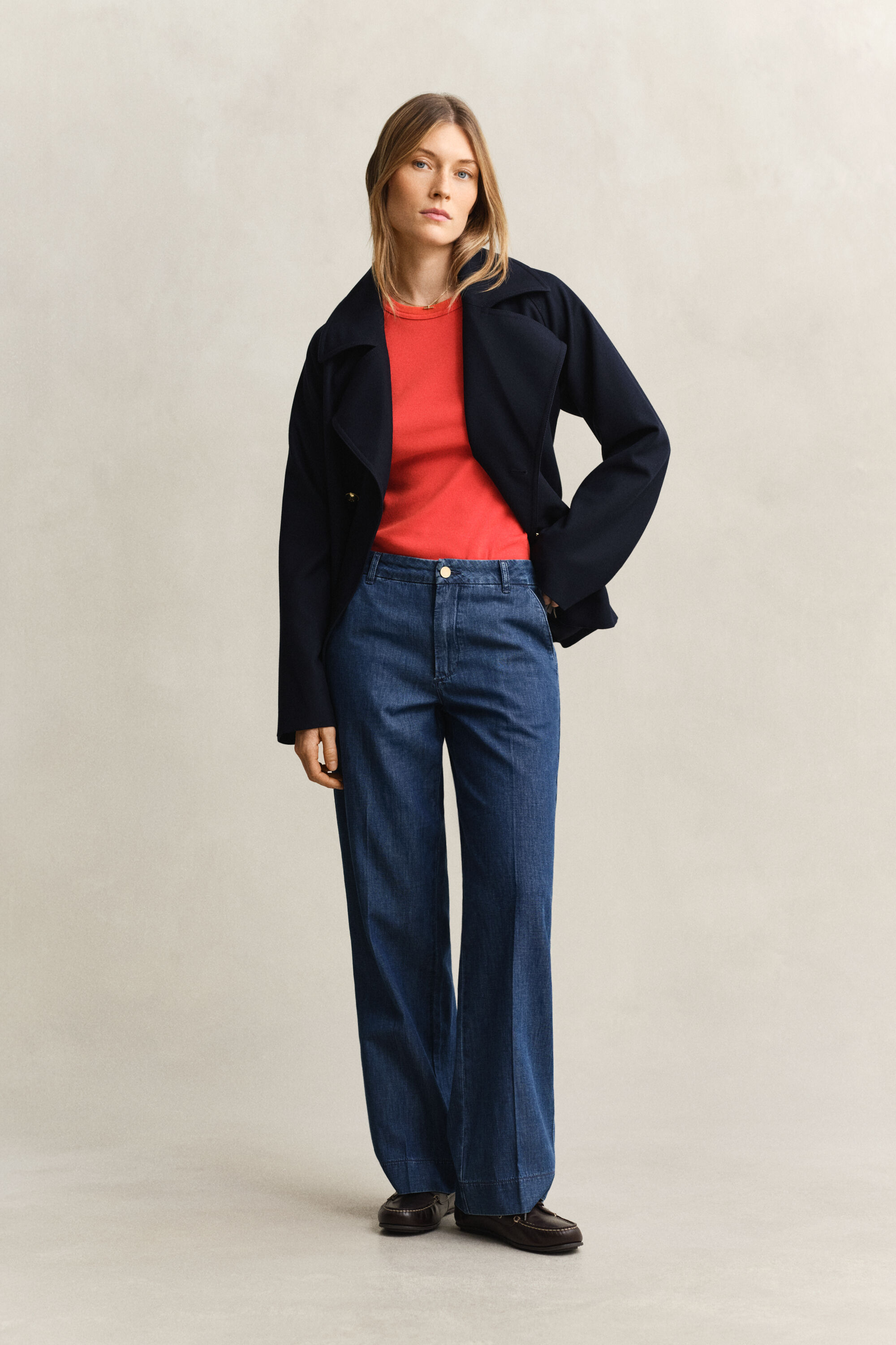 Jeans aus Baumwolle und Leinen