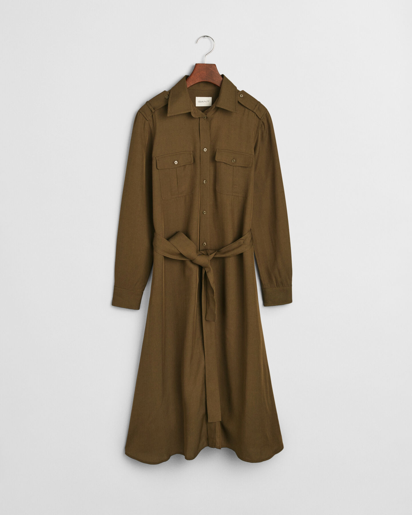 Hemdblusenkleid mit Tasche