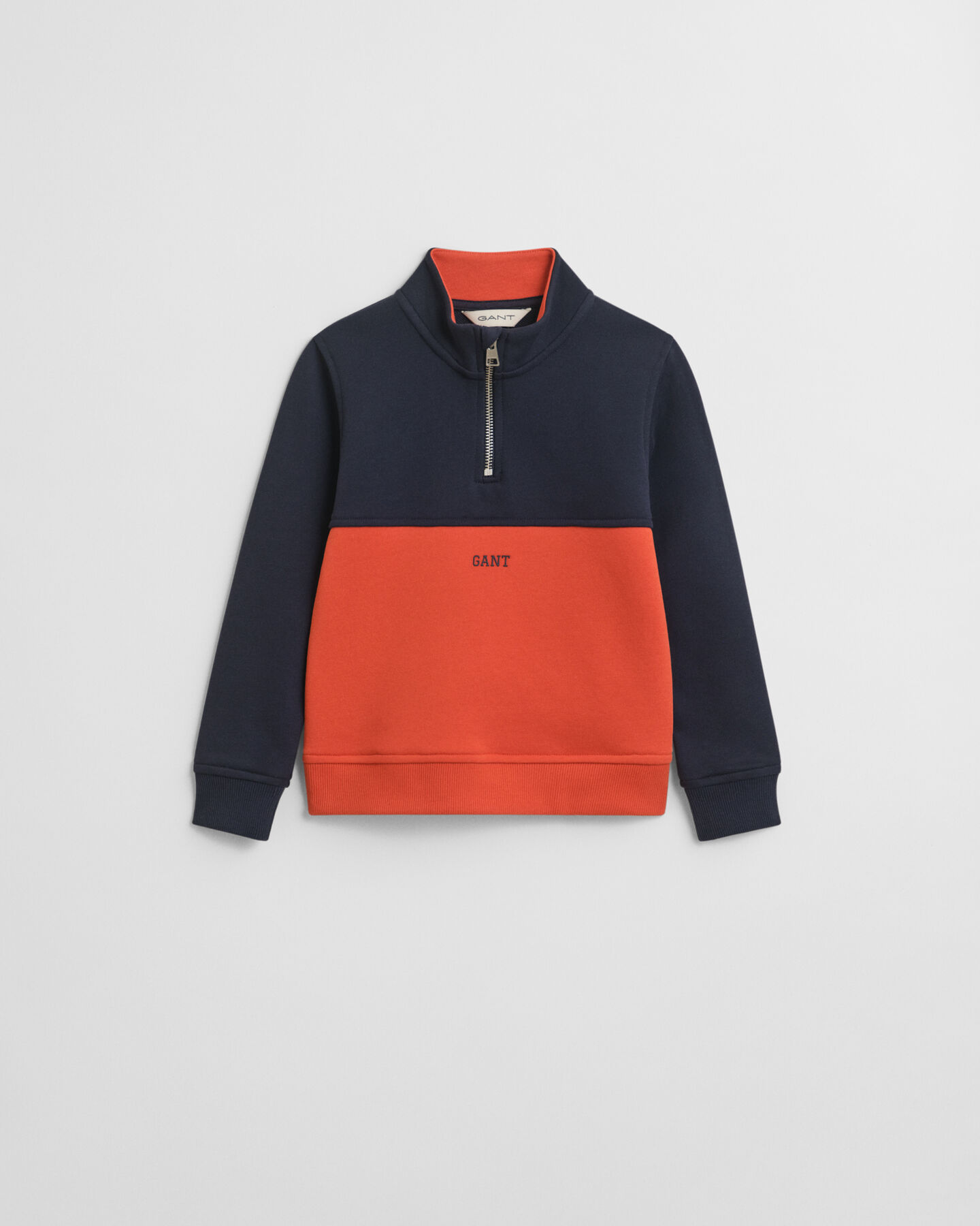 Kids Color Blocked Sweatshirt mit Reißverschlusskragen