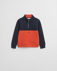 Kids Color Blocked Sweatshirt mit Reißverschlusskragen