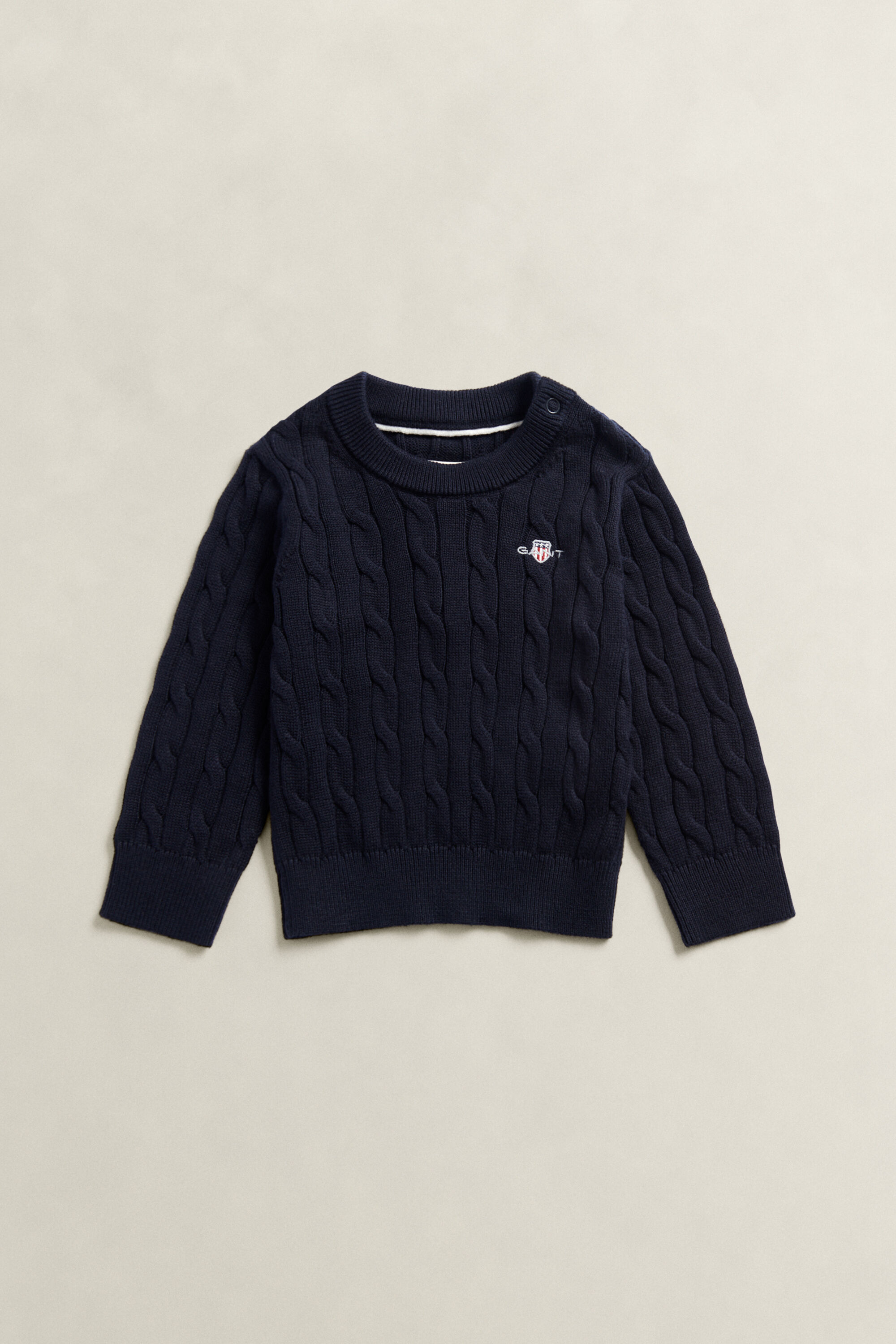 Pull en maille torsadée avec écusson Garçon
