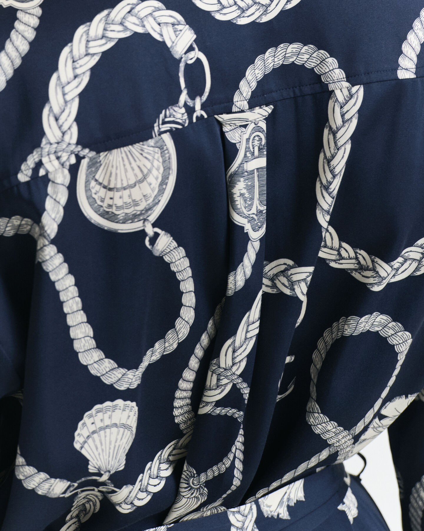 Sailing Print Hemdblusenkleid
