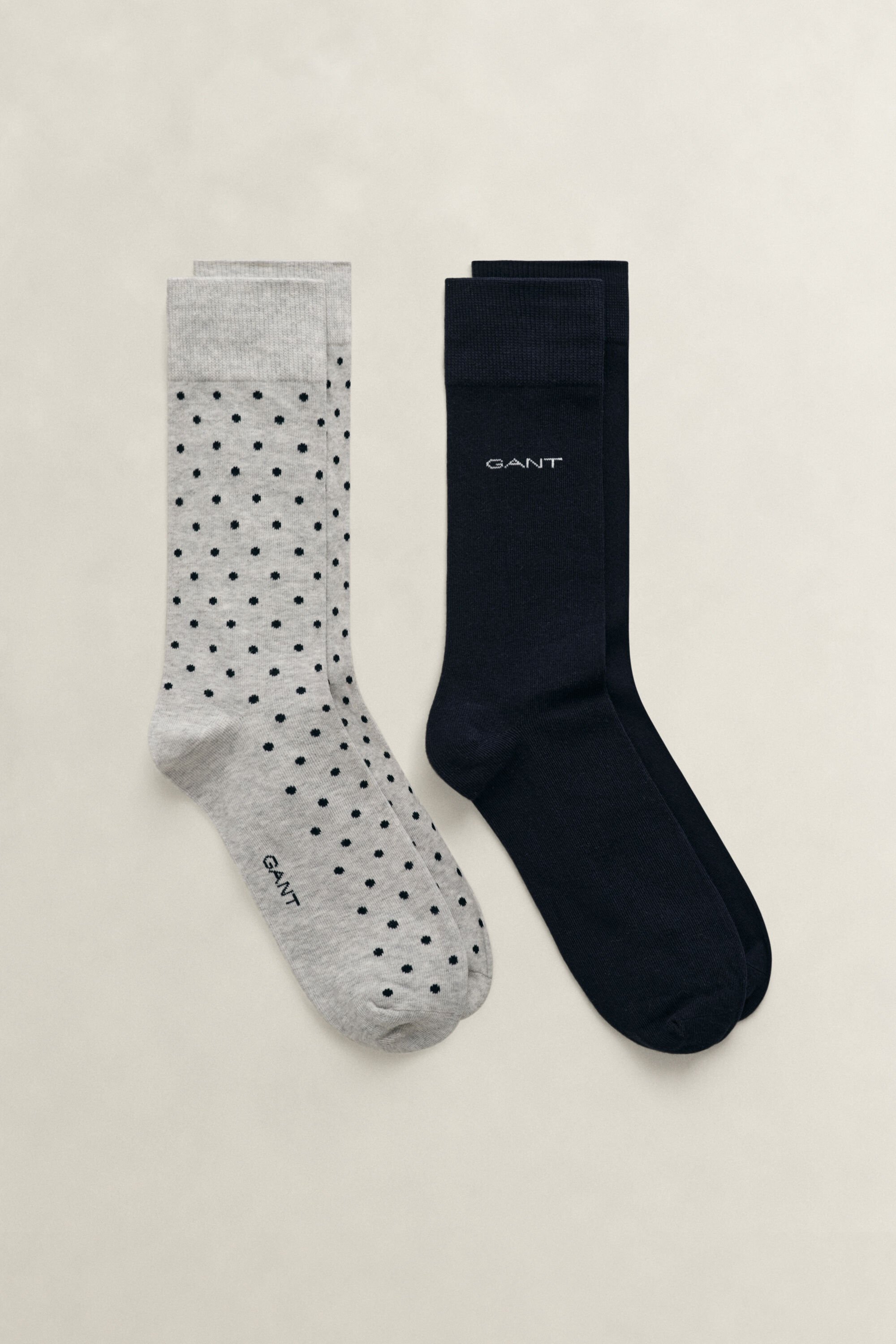 2er-Pack Socken Einfarbig & Getupft