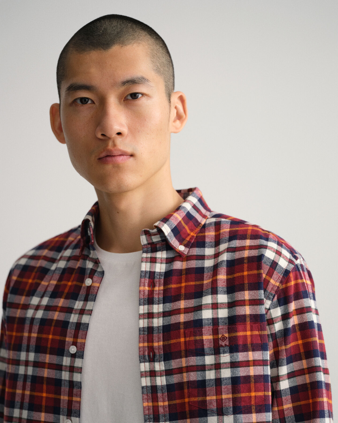 Regular Fit Hemd aus geb&uuml;rstetem Oxford-Gewebe mit Tartan-Muster