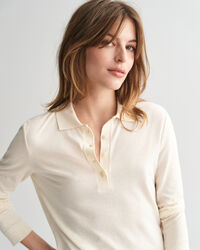 Nahtloses Langarm-Poloshirt