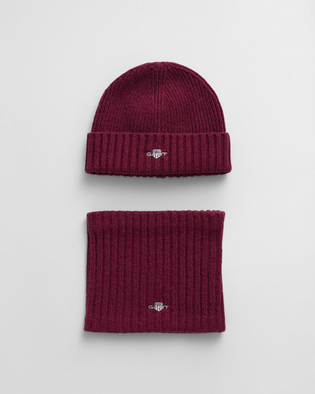 Kids Beanie und Schlauchschal aus Wolle im Geschenkset