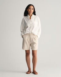 Formelle Stretch Leinen Shorts