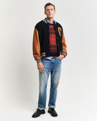 Karierter Rundhalspullover