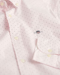 Slim Fit Banker Hemd mit Punktemuster