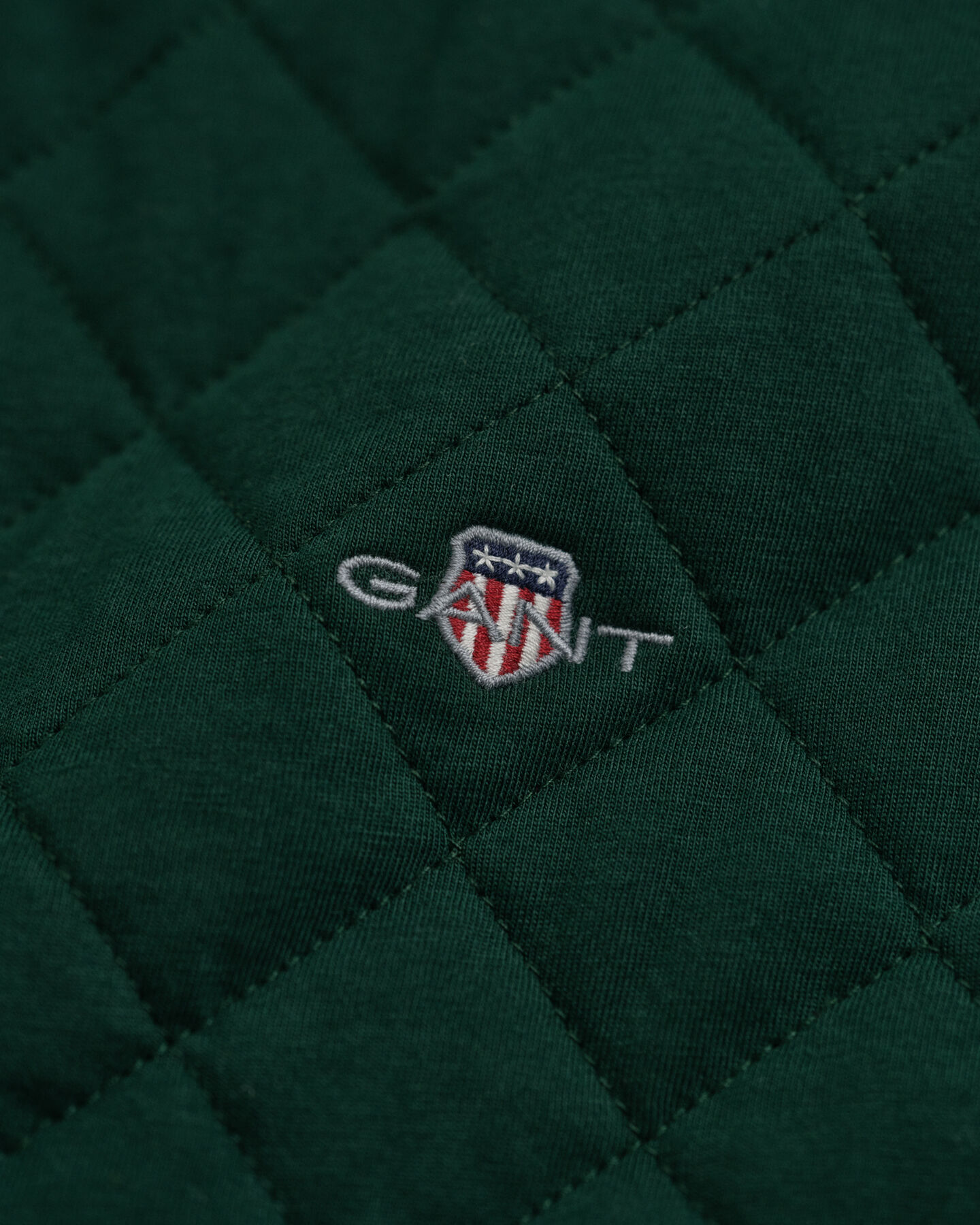 Gesteppte Sweatjacke mit Reißverschluss und Cord-Kragen