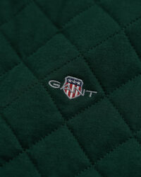 Gesteppte Sweatjacke mit Reißverschluss und Cord-Kragen