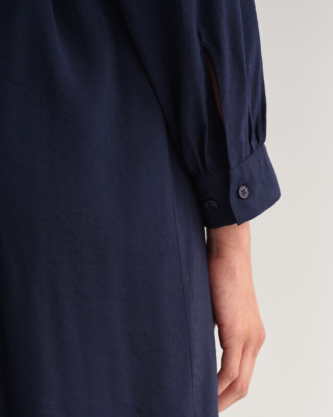 Hemdblusenkleid mit Stehkragen