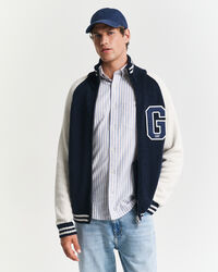 Strickjacke aus Baumwoll-Flammgarn mit Rei&szlig;verschluss