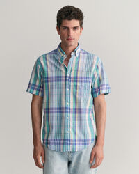 Farbenfrohes Regular Fit Madras Kurzarmhemd