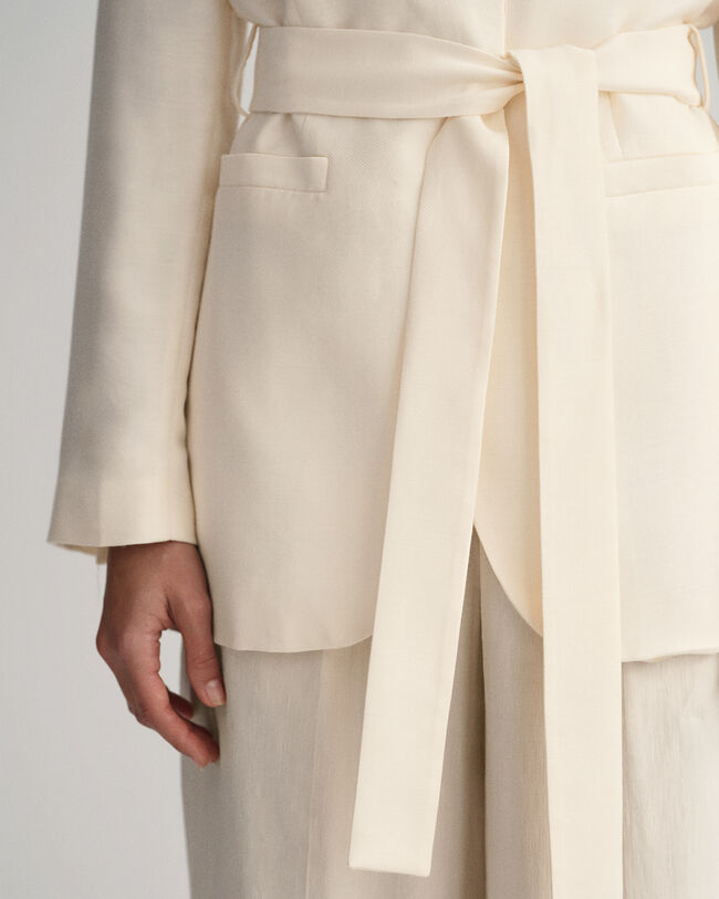 Regular Fit Fluid Blazer mit G&uuml;rtel