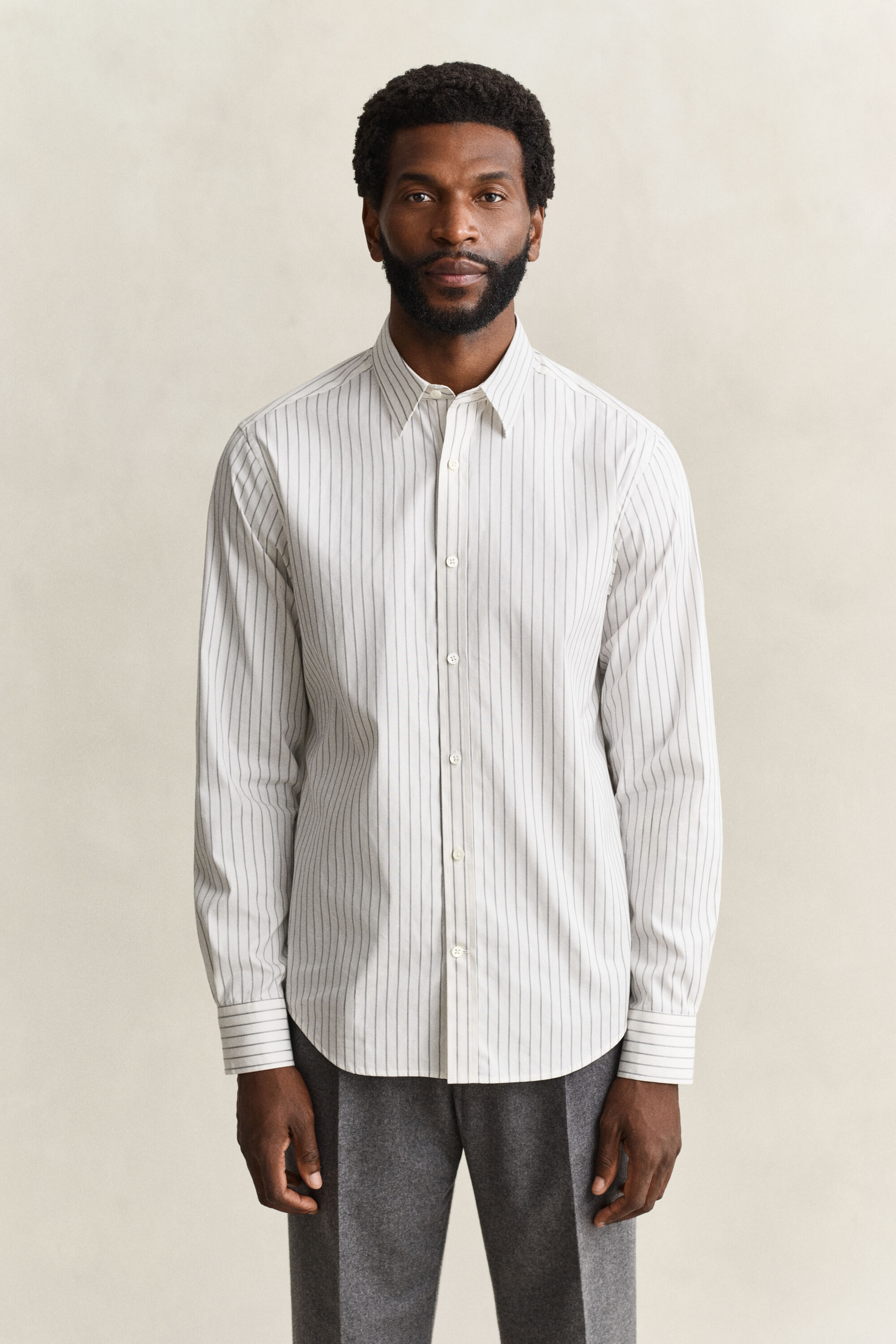 Chemise à rayures tennis dobby