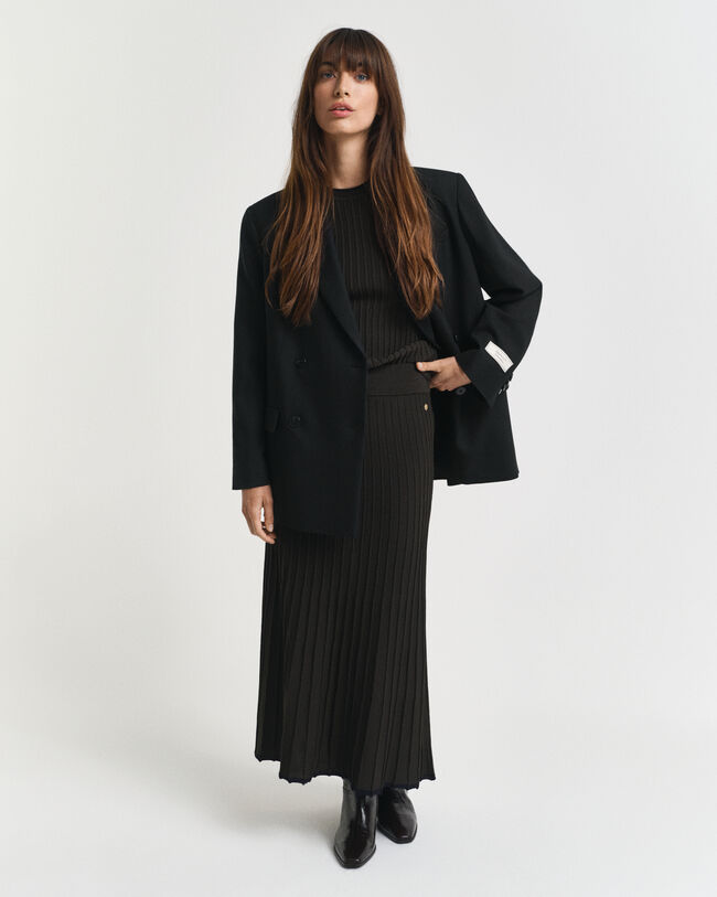 Gerippter Strickrock in Kontrastfarben