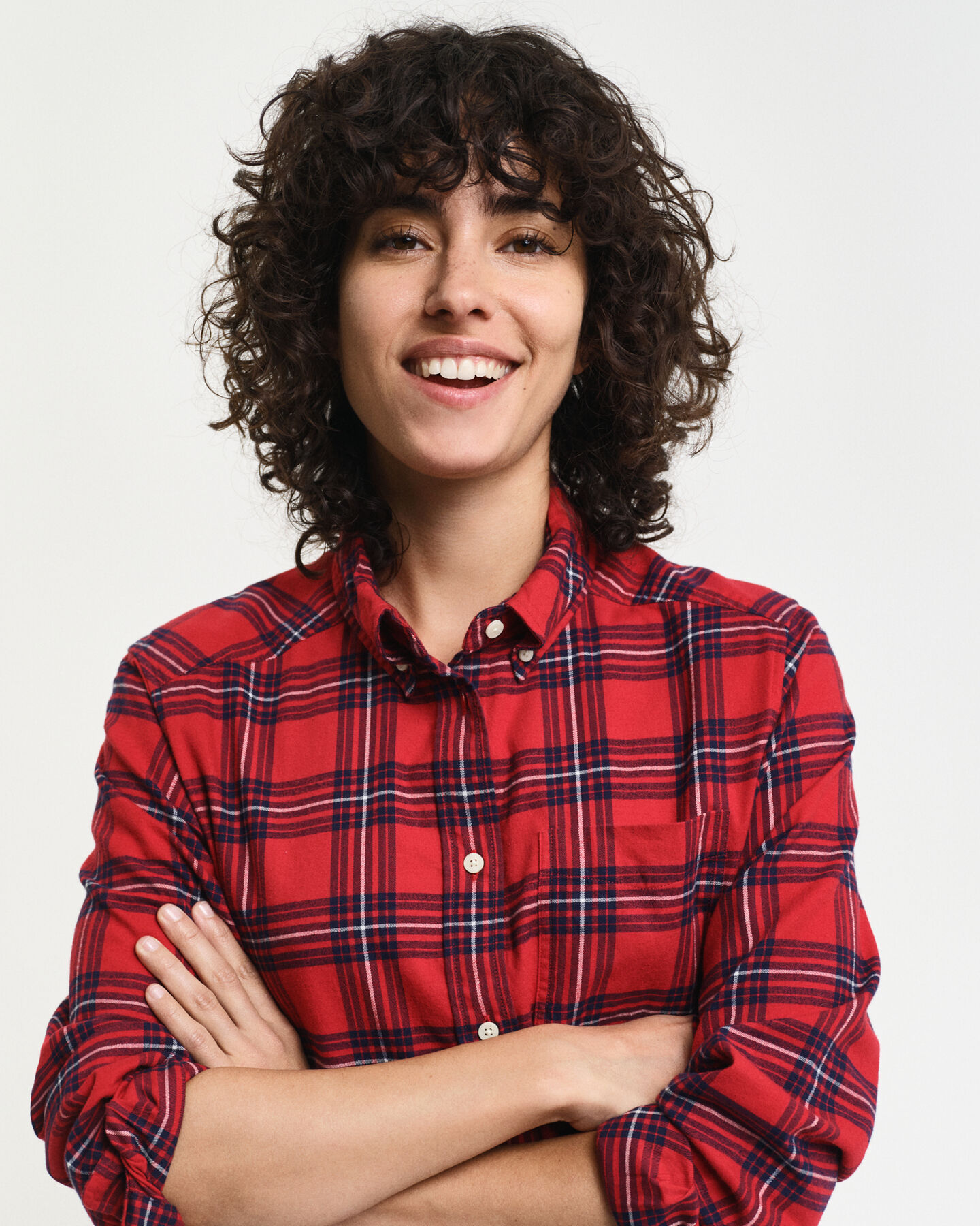 Regular Fit Flanellbluse mit Karomuster