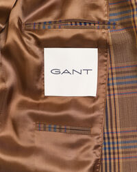 Relaxed Fit Woll Sakko mit Karomuster