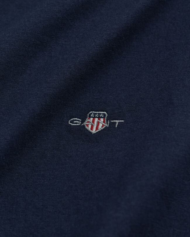 Slim Fit Shield T-Shirt mit V-Ausschnitt