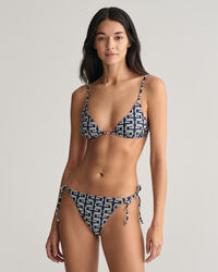 G Patterned Bikinihose mit Bindebändern