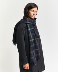 Karierter Foulard Schal aus Merinowolle