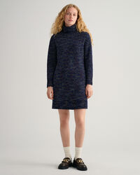 Mehrfarbiges Rollkragenkleid