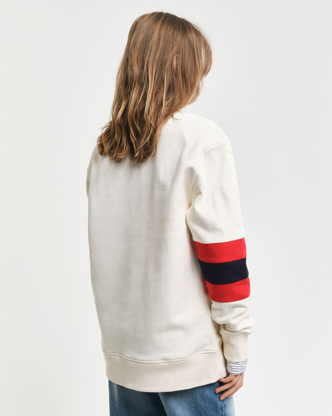 Color Blocked Rundhals-Sweatshirt