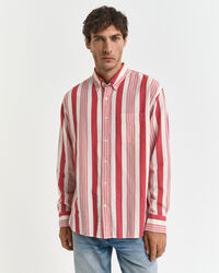 Relaxed Fit Seersucker Hemd mit breiten Streifen