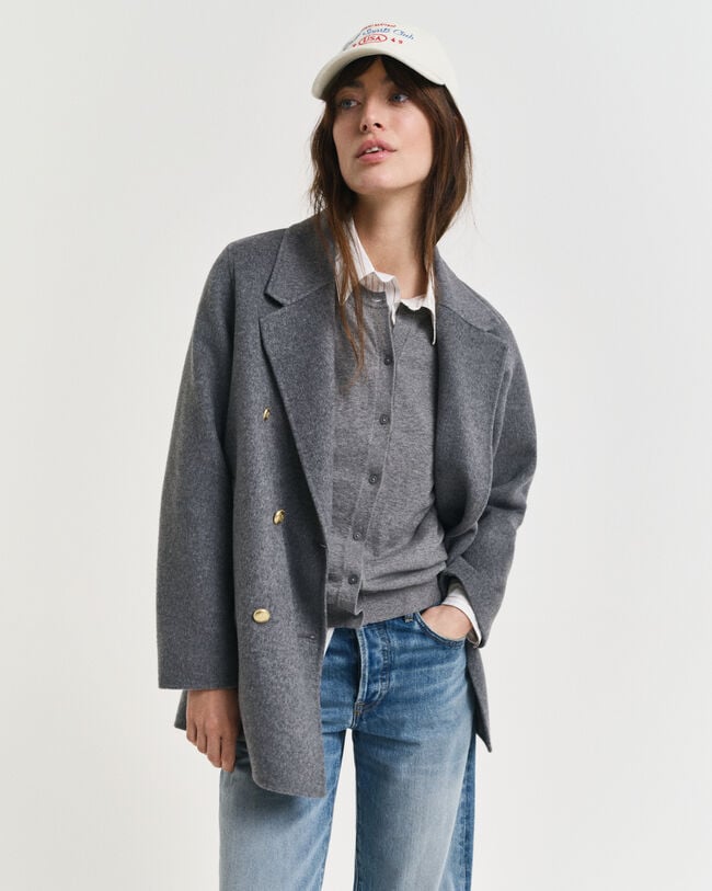 Caban in handgenähter Optik