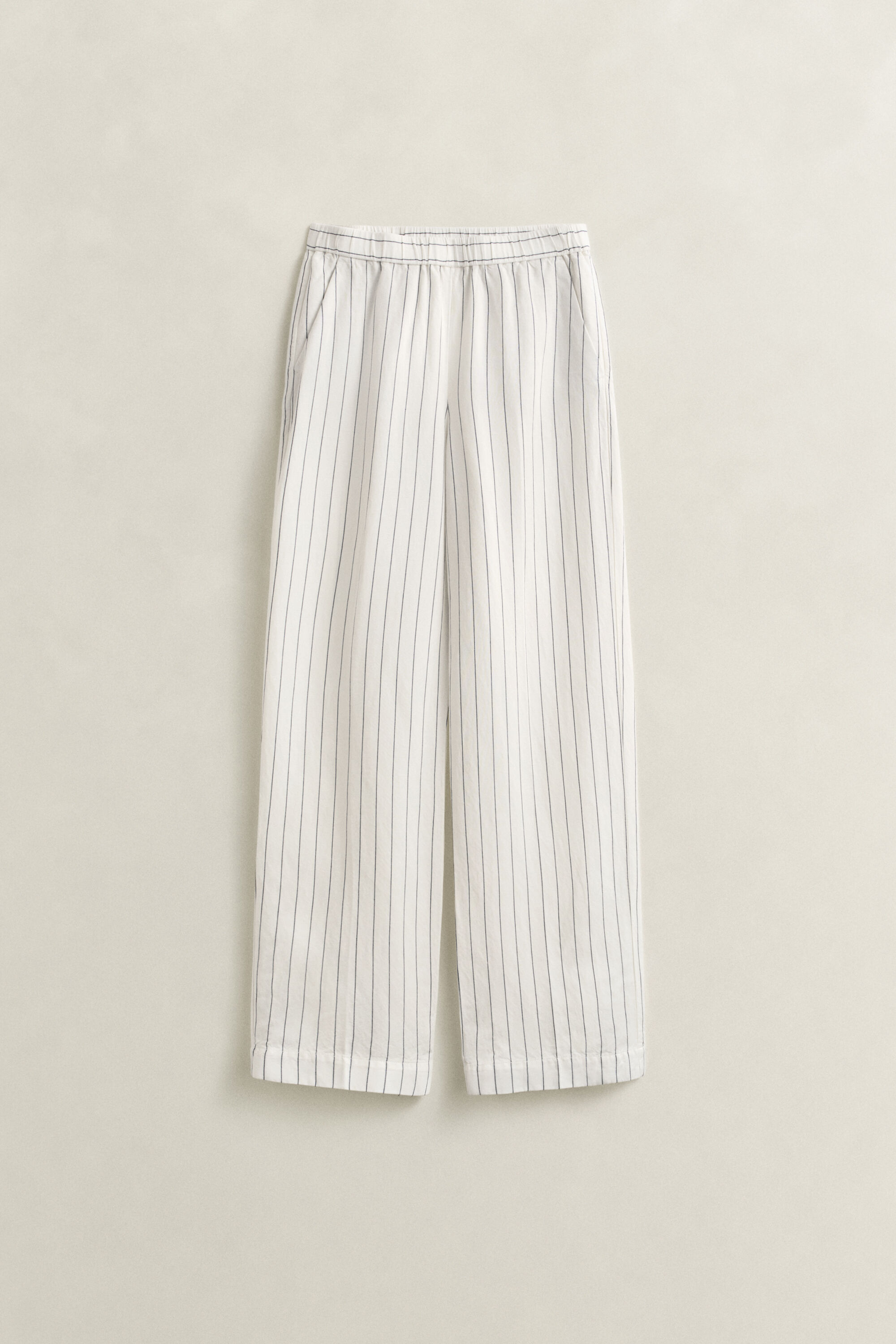 Striped Linen Blend Pants