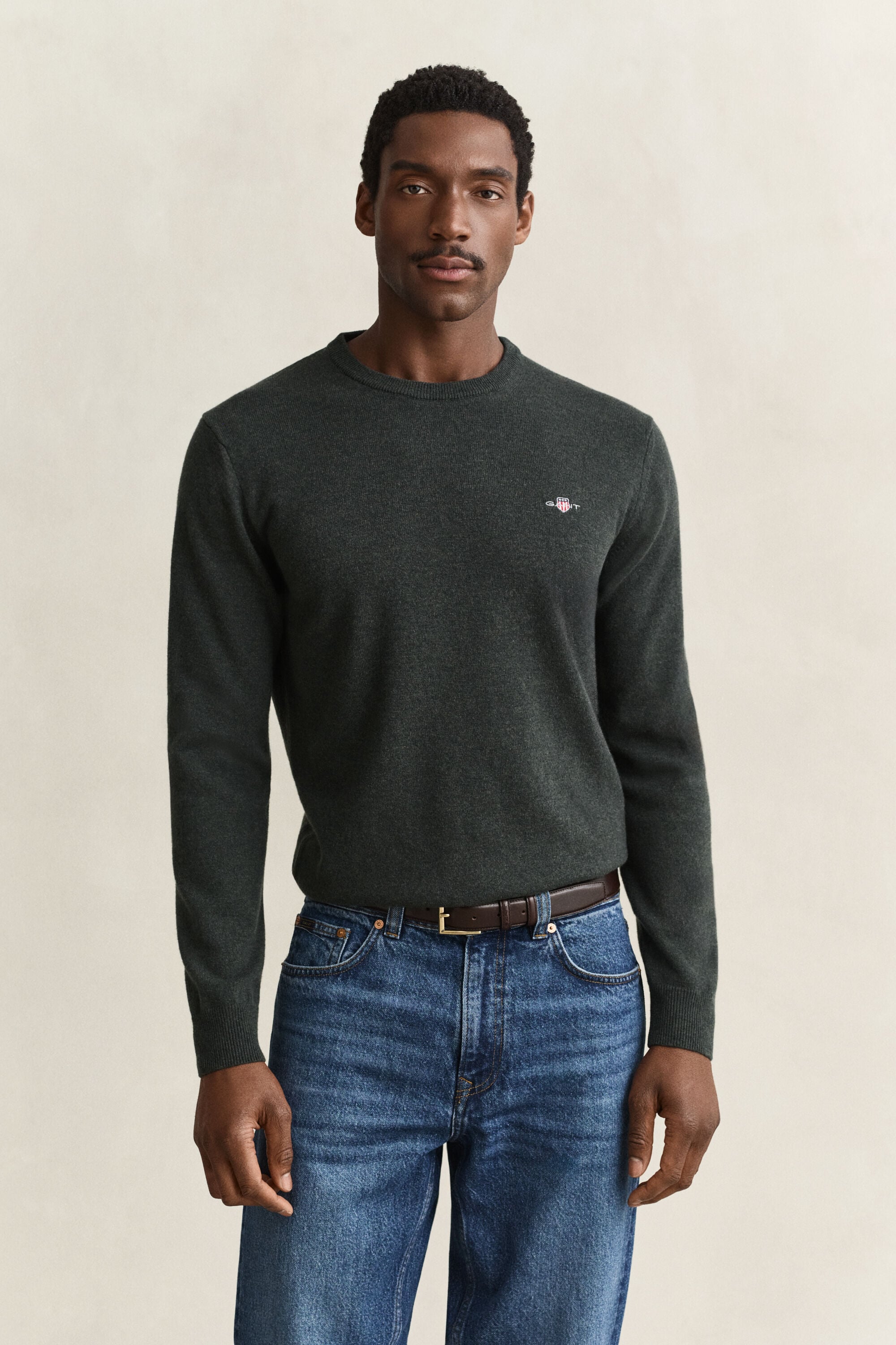 Rundhalspullover aus Lambswool