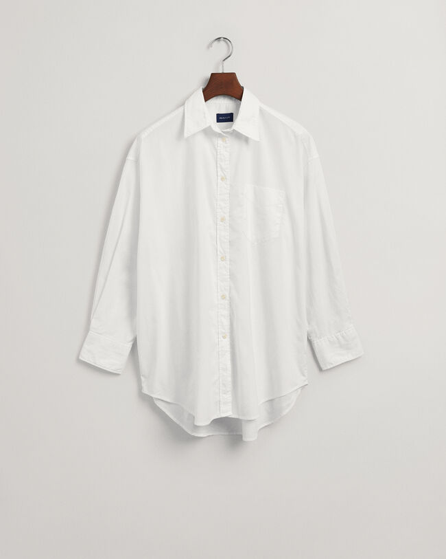 Oversized Oxford-Bluse