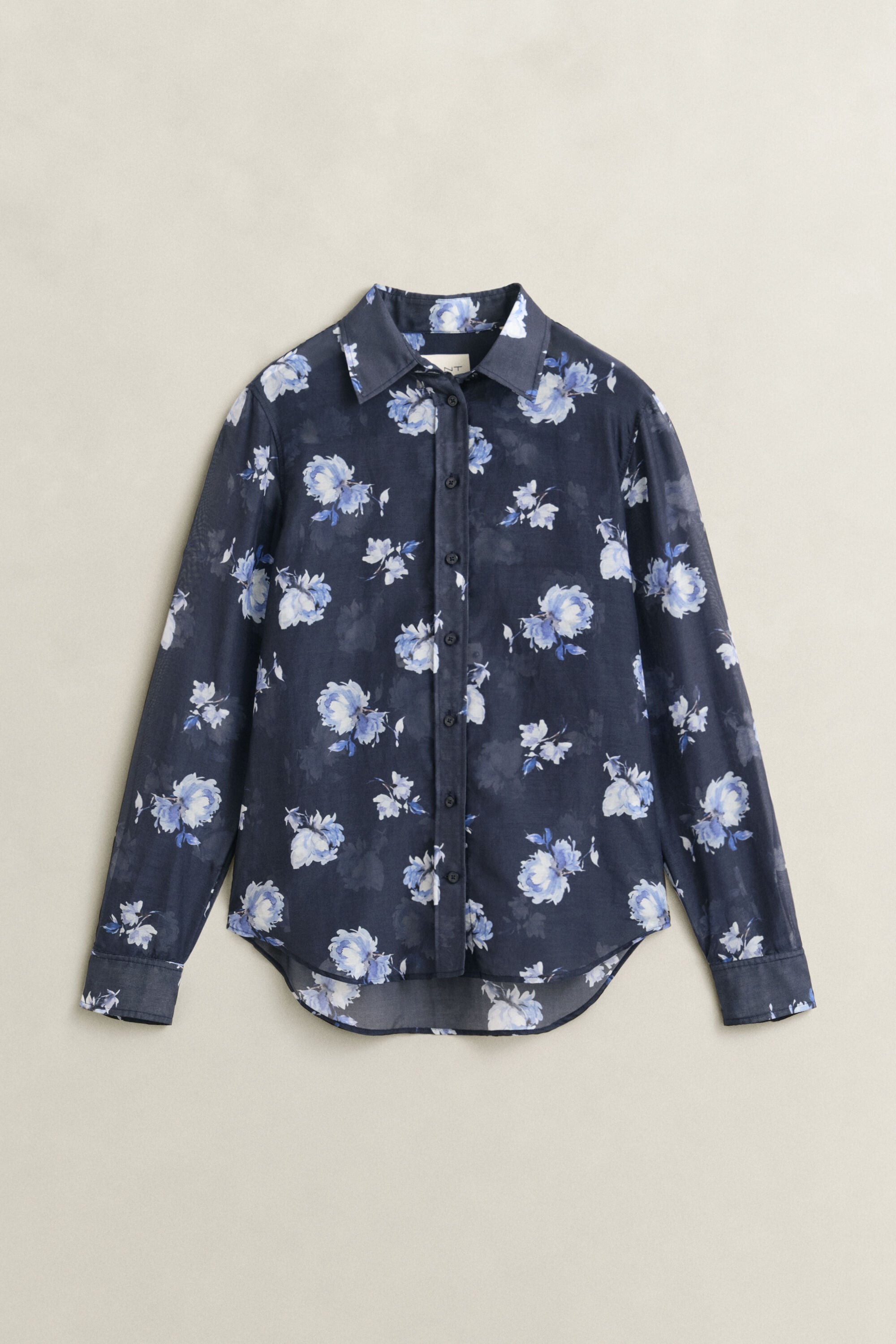 Bluse aus Baumwoll-Seiden-Mix mit Blumenprint
